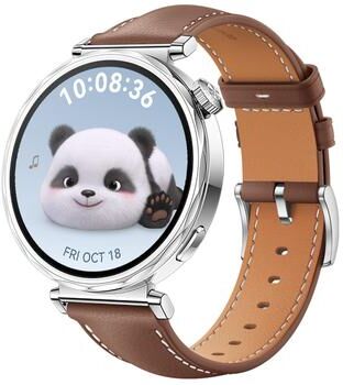 Everyday Crate Huawei Watch GT 5 41mm Genuine Leather Watch Band For Women With Silver Buckle brown