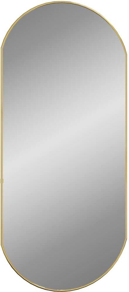 vidaXL Miroir mural Doré 90x40 cm Ovale