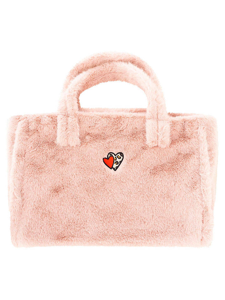 Zwillingsherz Shopper "Herz Leo" in Rosa - (B)50 x (H)35 cm - onesize