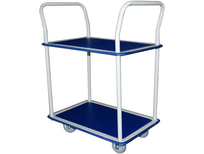 Safetool Chariot de manutention 2 plateaux, charges lourdes 250 kg