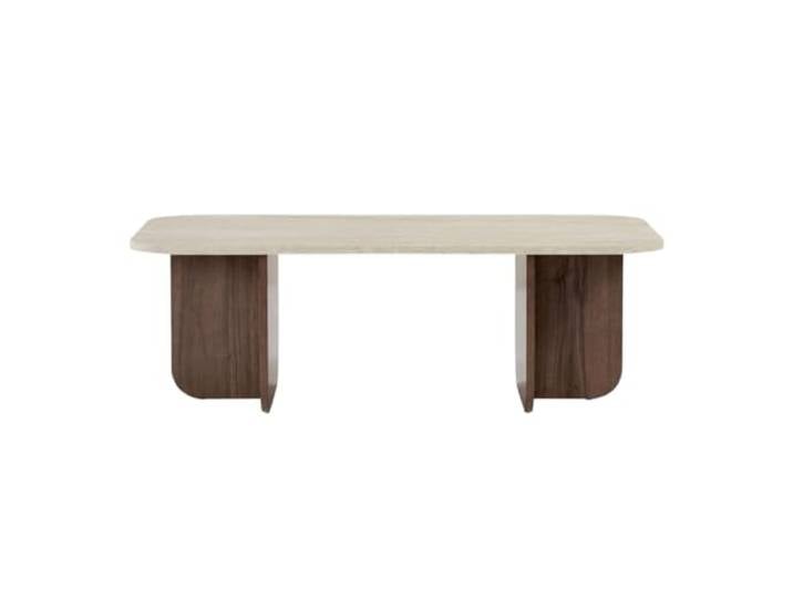 Rechteckiger Couchtisch mit abgerundeter Oberseite, 120 cm lang - BECAJ