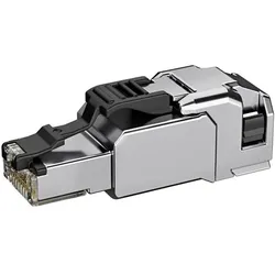 Telegärtner 100039922 feldkonfektionierbarer RJ45-Steckverbinder MFP8-SL T568 B, Elektronikkabel + Stecker, Silber