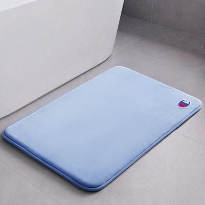 Champion Logo Patch Memory Foam Bath Mats