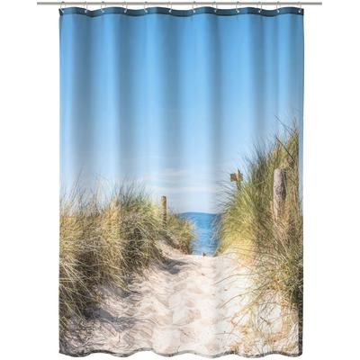 Duschvorhang KLEINE WOLKE "Borkum", bunt (multicolor), B:180cm H:200cm, Polyester, Duschvorhänge
