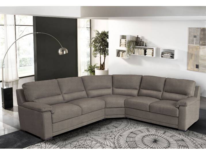 Ecksofa EGOITALIANO Doris, modernes Designerecksofa in hochwertigen Microfaserqualitäten , braun (mud), B:266cm H:90cm T:246cm, Luxus-Micofaser CASHMERE in Lederoptik (100% Polyester) ist ein neues technisches Gewebe mit einem visuellen und taktilen Aspekt, der dem Nubuk sehr nahe kommt, mit innovativen Eigenschaften. Seine ausserordentliche Weichheit kommt von einem exklusiven Produktionsprozess, der Unreinheiten und Unregelmässigkeiten beseitigt. Das Ergebnis ist eine bemerkenswert samtige Faser, die durch das Vorhandensein von Körnern verstärkt wird. Von der einfarbigen Eleganz der warmen Farben und der Vielfalt an trendigen Farben, die es zu seiner eigenen Stärke und Persönlichkeit machen., Sofas, Ecksofa, edle Detailverarbeitung, wahlweise fleckenabweisend oder in Lederoptik