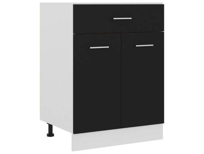 Automne/hiver  Noir Armoire à tiroirs  Lyon  Noir 60x46x81 5cm - bois d'ingénierie - Hauteur:81.5cm DEC7398920