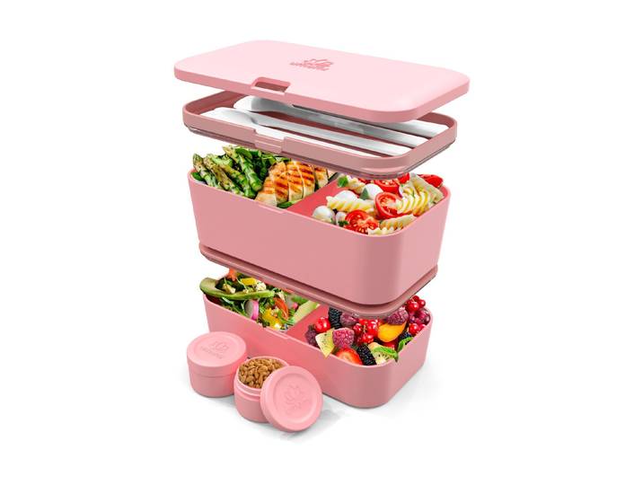 Lunchbox Umami Nestable , rosa, Lebensmittelaufbewahrungsbehälter, Lunchbox