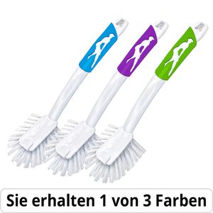Peggy-Perfect Spülbürste Starline, mit Schaber, Kunststoffgriff mit PP-Borsten, farbig sortiert, Länge 27 cm