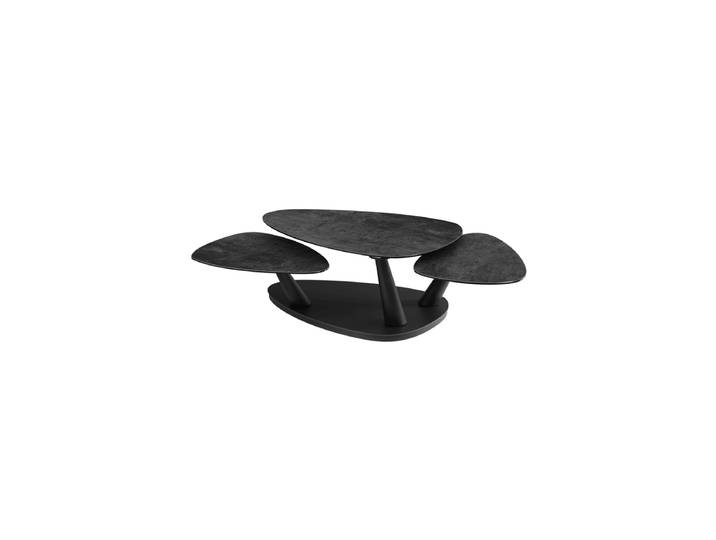 Ausziehbarer, flexibler Design Keramik Couchtisch „Camelias“ Keramik Titan Akante Design