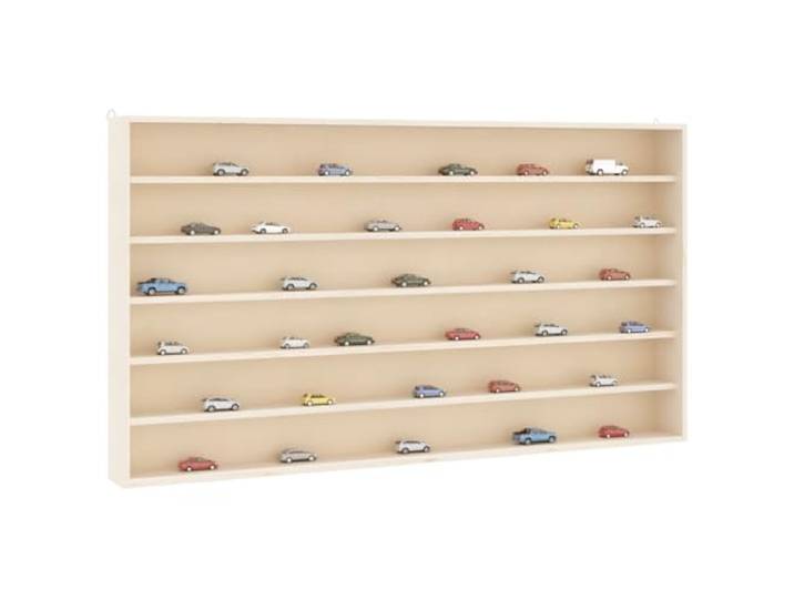 KTHLBRH Sammelvitrine aus Holz mit 6 Regalen, 100 x 8,5 x 55 cm, Wandaufhängung für Objekte zur Ausstellung, kompakte Organisation, elegantes und funktionales Material