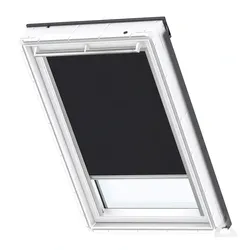 VELUX Verdunkelungs-Rollo Duo DFD PK04 3009S Schwarz/Weiß, Schiene alu
