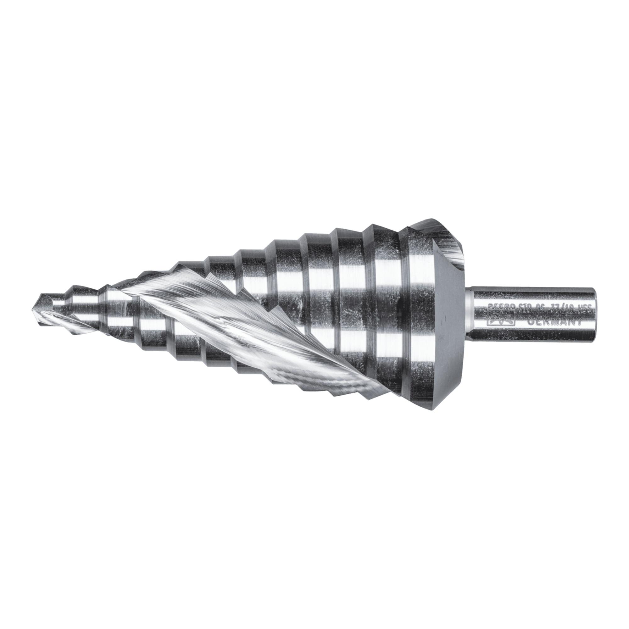 PFERD TOOLS Stufenbohrer HSS 12 Bohrstufen Ø 6-37 mm 3-Flächenschaft-Ø 10mm (25201040)