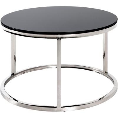 Beistelltisch HAKU "Sofatisch, Wohnzimmertisch", schwarz (silber, silber, silber), B:60cm H:36cm T:60cm, Tische, Beistelltisch, rund - aus Metall Silber - Ø/H 60/36 cm