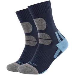 2er Pack camano Cushioned Outdoor Crew Socken 5577 - dark saphire 43-46