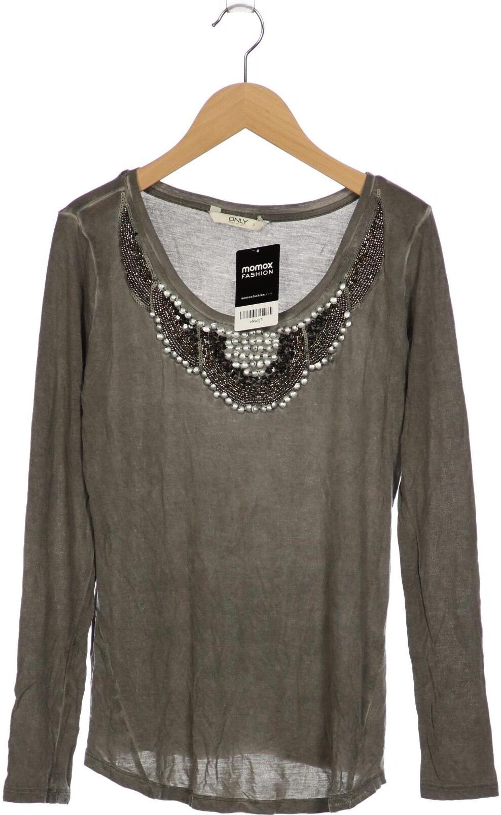 Only Damen Langarmshirt, Grau, Gr. S, Viskose - Second Hand