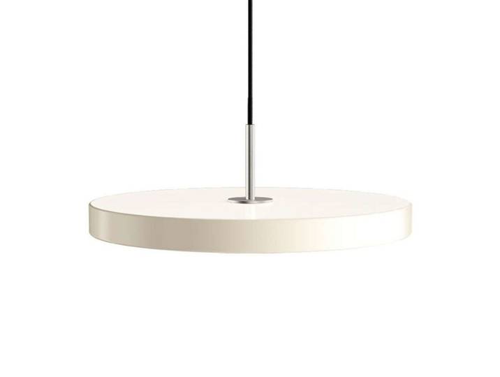 Asteria Suspension Medium Pearl White/Steel - UMAGE - Salon / séjour - Métal
