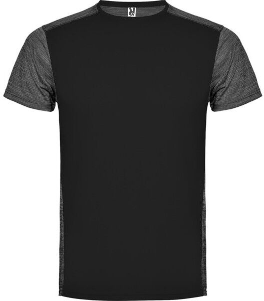 T-shirt technique personnalisable anti-friction Zolder 8 NOIR/NOIR CHINÉ