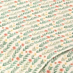 Baumwollstoff-Digitaldruck Blumenwiese "Dana", weiß/bunt