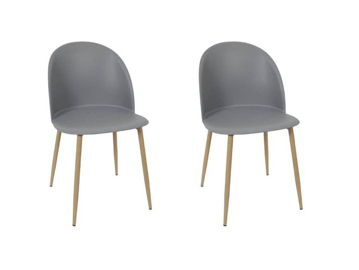 MADDY - Lot de 2 Chaises Scandinaves Grises