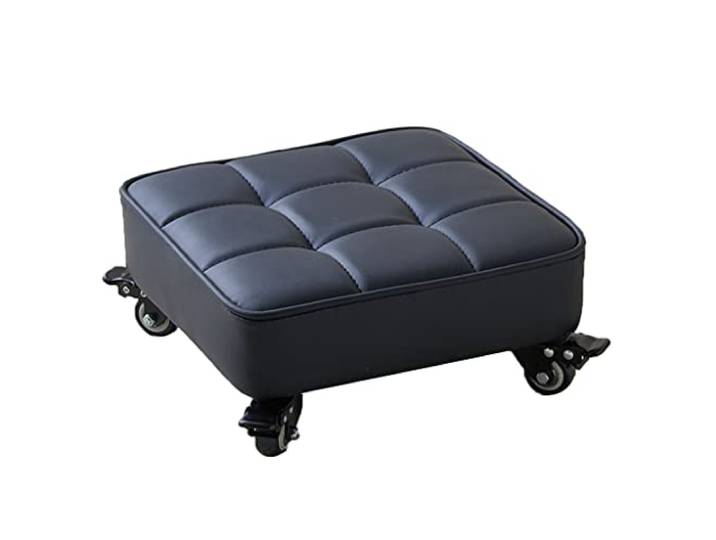 JFGCTYHXY Hocker mit Rollen, Quadratischer Rollsitz(Black)