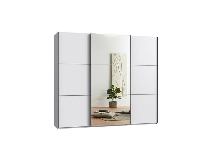 freiraum Schwebetürenschrank indiana A in WEISS / SPIEGEL - 250x216x65cm (BxHxT)