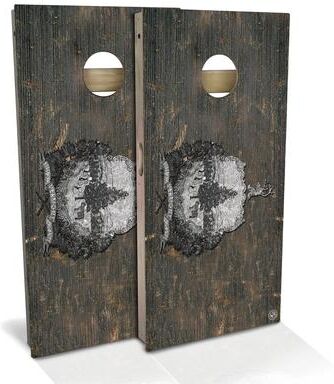 Skip's Garage Vermont Flag Rustic Outdoor Cornhole Board Set