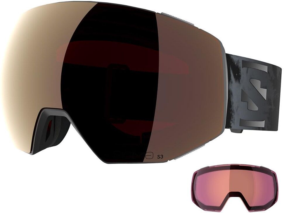 Salomon  - Radium Prime Black Sigma Gun Metal + Sigma Light Blue - Masque de Ski