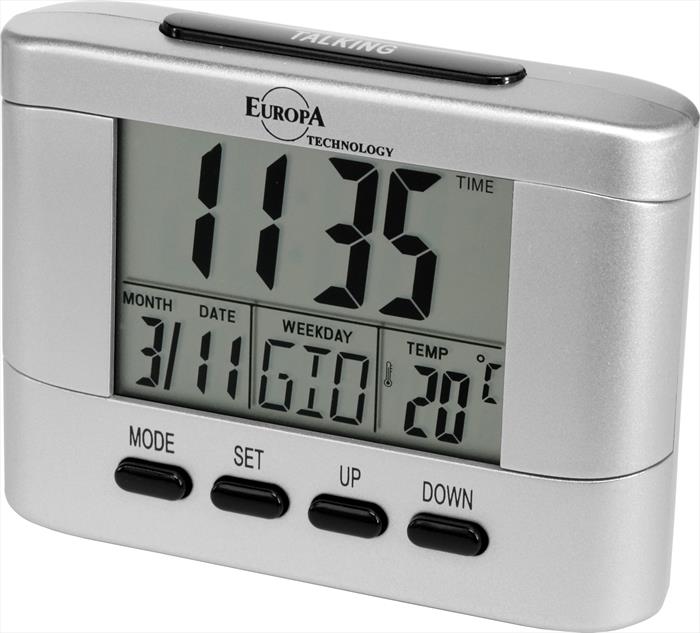 EUROPA TECHNOLOGY Sveglia Digitale Dv-290 Tk-silver