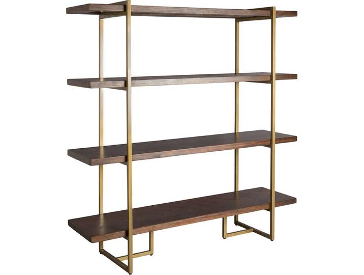 Dutchbone Class Wandkast/ Wandplanken Acaciahout Donkerbruin