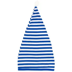 Zipfelmütze "Ringel", blau/weiß