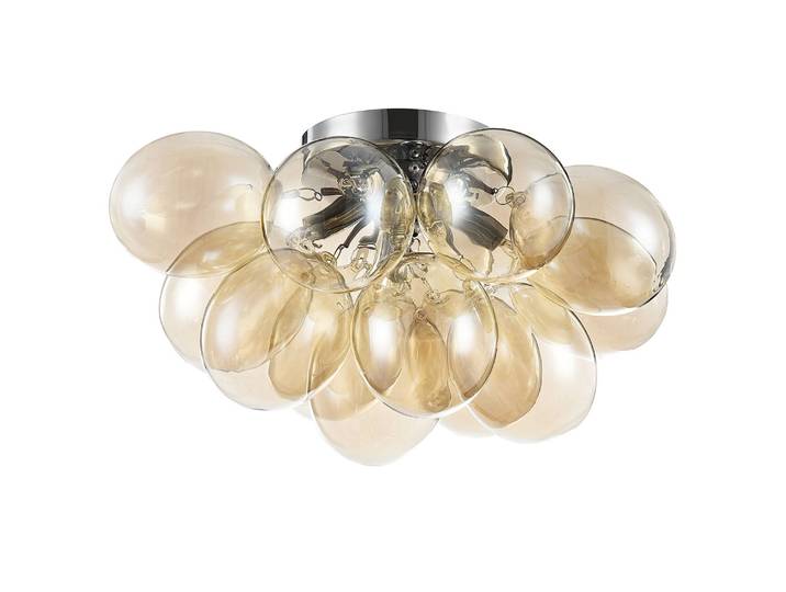 Plafonnier Balbo Ø 38cm Cuivre/Cuivre 4 Verre coloré / Métal mixte G9