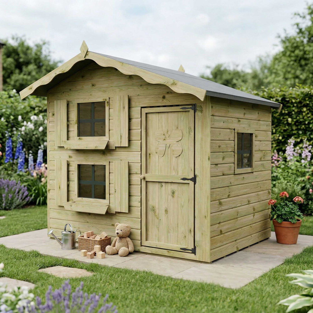 Mercia Garden Products Mercia Double Storey Snowdrop Playhouse Brown