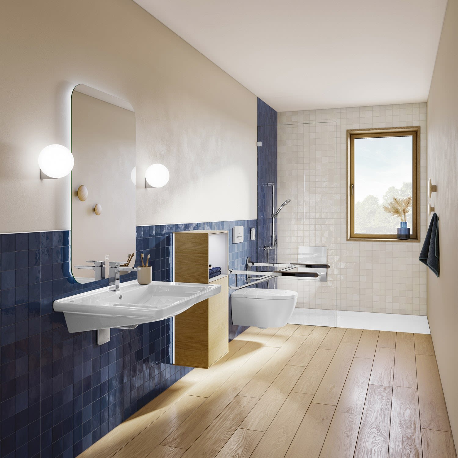 Villeroy & Boch ViCare Waschbecken ViCare 80 x 55 cm, Badkeramik, 4A688201, weiß alpin
