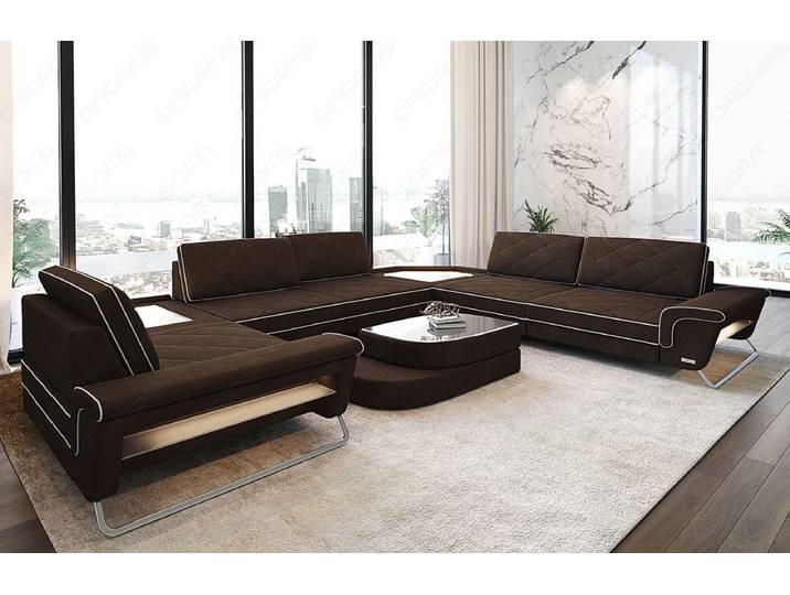 Couchlandschaft Sepino U-Form in Stoff