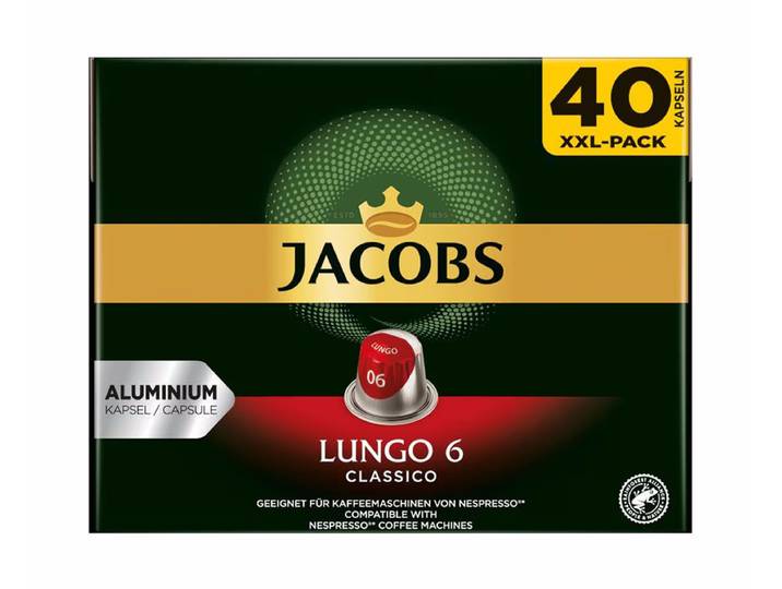 Jacobs Lungo 6 Classico 40St Kaffeekapseln – Nespresso Kapseln