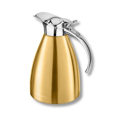 Wilmax England Wilmax Isolierkanne 1000 ml Edelstahl Gold, 1er Set