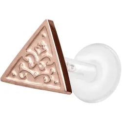 PTFE Labret mit Innengewinde + Titan-Aufsatz DREIECK