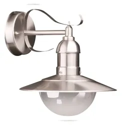 Gravidus Edelstahl Wandlampe Garten mit Kunststoffschirm