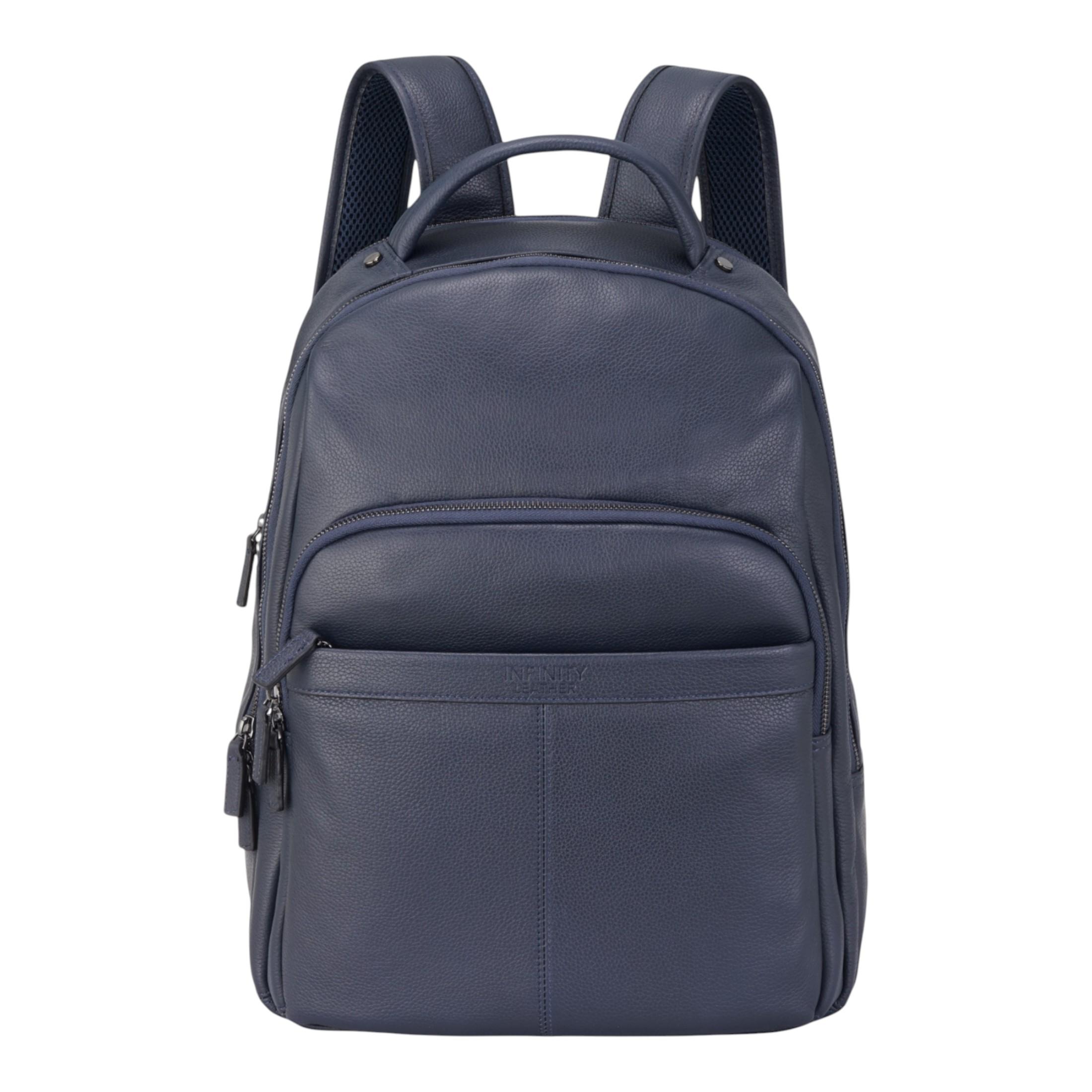 Echtleder Marineblau Vintage Rucksack Laptoptasche Reiserucksack - Capri