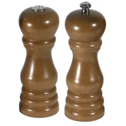 Contacto Salzstreuer- & Pfeffermühlen-Set braun, 5x16 cm