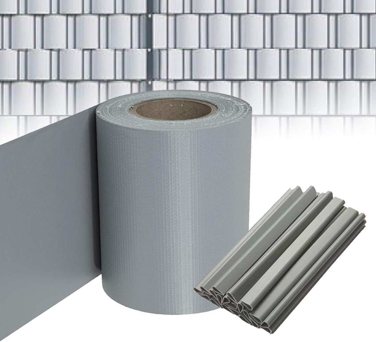 Privacyfolie PVC Grijs - Windscherm voor de Tuin - 70 Meter Rol