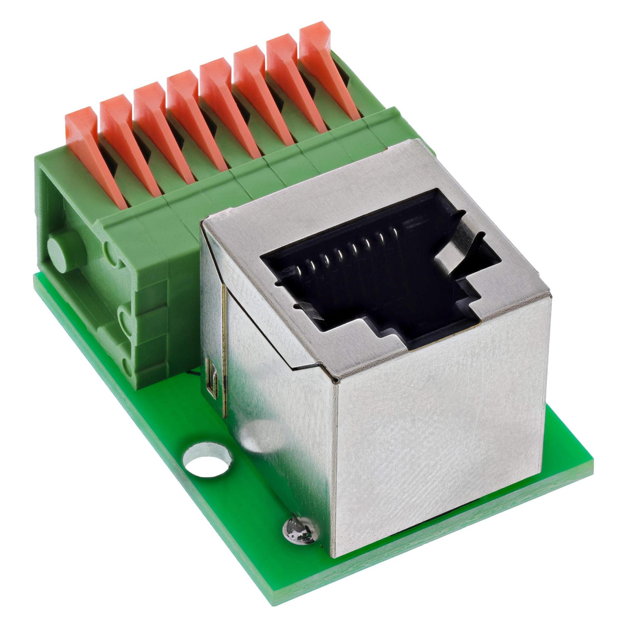 InLine RJ45 Buchse an Push-In-Klemme, 8-polig, Cat.5e, gewinkelt (Netzwerk Kupplung) (92505G)