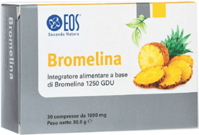 Eos Bromelina Integratore Alimentare per Digestione e Benessere Intestinale 30 Compresse