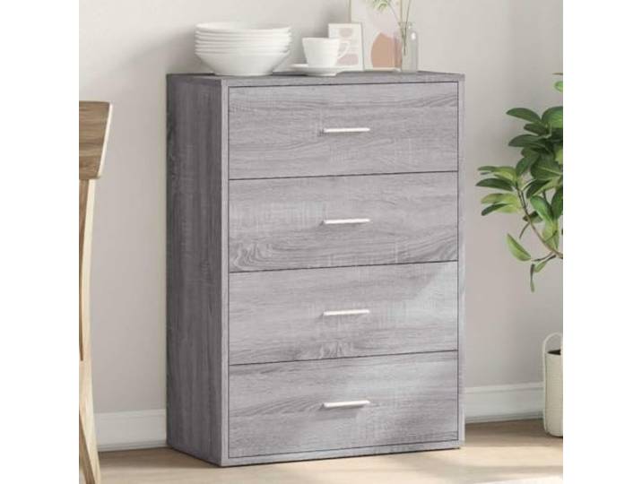 RJPLMFV Anrichte Sonoma, Grau, 60 x 31 x 84 cm, Holz, Technik Praktische Aufbewahrung, feuchtigkeitsbeständige Oberfläche, einfache Reinigung, Wandmontage erforderlich