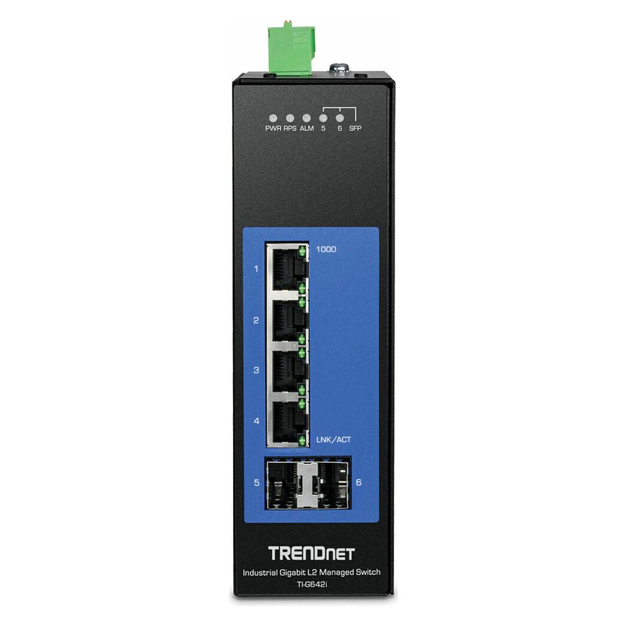 Trendnet Industrie Switch 6 Port Gbit L2 Managed DIN-Rail (6 Ports) (TI-G642i)