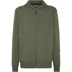PLEIN SPORT Kapuzen-Sweatjacke, Größe S in Grün 65