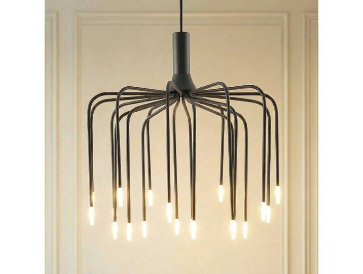 Hängeleuchte Ariadne Lucande, dimmbar, schwarz, für Wohn- / Esszimmer, Metall, Modern