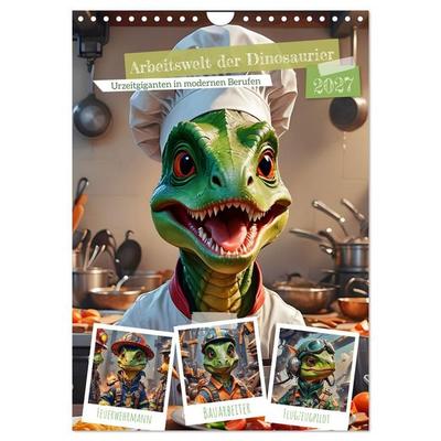 Arbeitswelt der Dinosaurier (Wandkalender 2027 DIN A4 hoch), CALVENDO Monatskalender