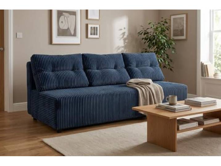 Family Meble Schlafsofa Kimo Idylla – granatowy