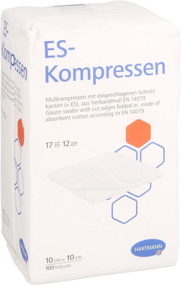 Es-kompressen unsteril 10x10 cm 12fach